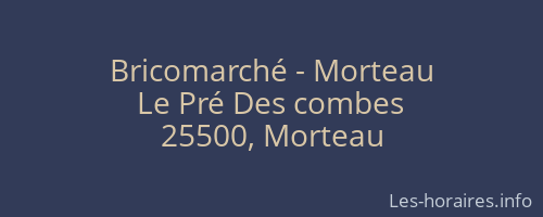 Bricomarché - Morteau
