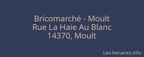 Bricomarché - Moult