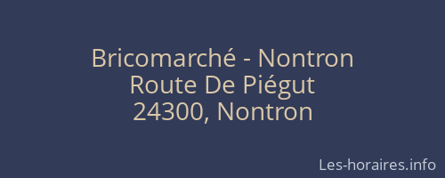 Bricomarché - Nontron