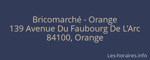 Bricomarché - Orange