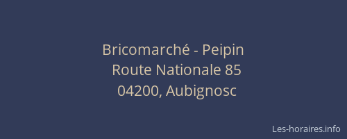 Bricomarché - Peipin