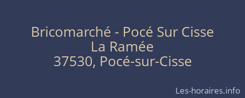 Bricomarché - Pocé Sur Cisse
