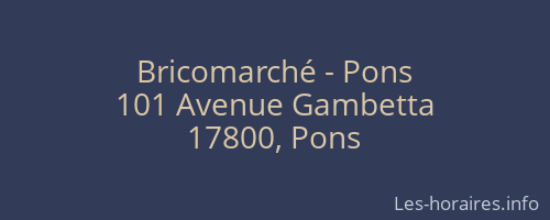Bricomarché - Pons