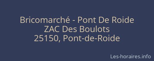 Bricomarché - Pont De Roide