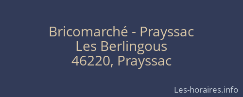 Bricomarché - Prayssac