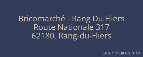 Bricomarché - Rang Du Fliers