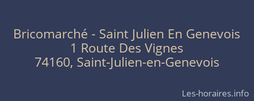 Bricomarché - Saint Julien En Genevois