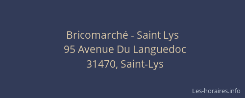 Bricomarché - Saint Lys