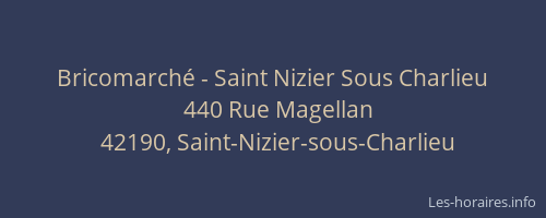 Bricomarché - Saint Nizier Sous Charlieu
