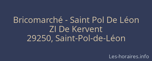 Bricomarché - Saint Pol De Léon