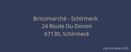 Bricomarché - Schirmeck