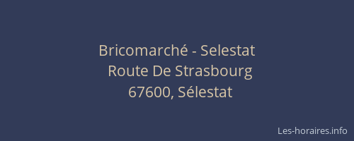 Bricomarché - Selestat