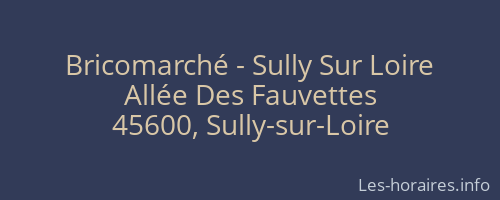 Bricomarché - Sully Sur Loire