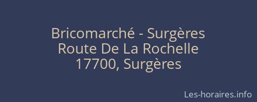 Bricomarché - Surgères