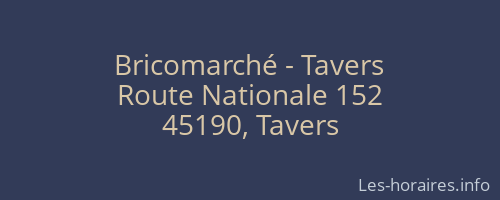 Bricomarché - Tavers