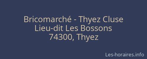 Bricomarché - Thyez Cluse