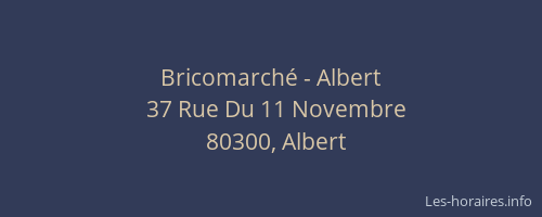 Bricomarch&eacute; - Albert
