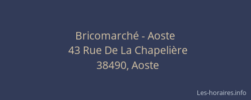 Bricomarché - Aoste