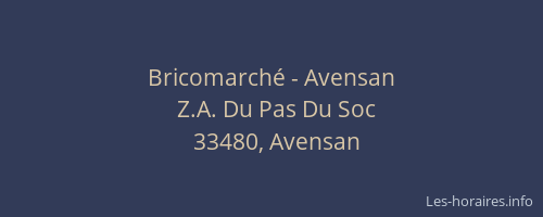 Bricomarch&eacute; - Avensan