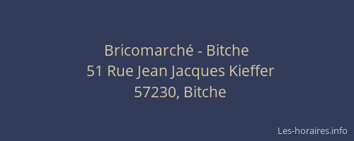 Bricomarch&eacute; - Bitche