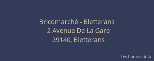 Bricomarché - Bletterans