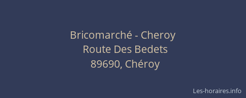 Bricomarché - Cheroy