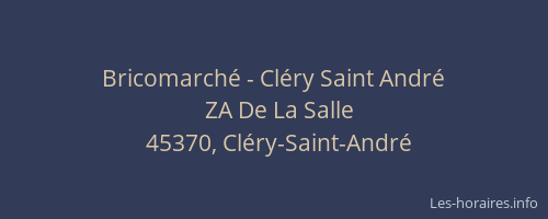 Bricomarch&eacute; - Cl&eacute;ry Saint Andr&eacute;