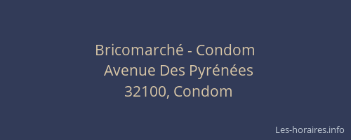 Bricomarch&eacute; - Condom