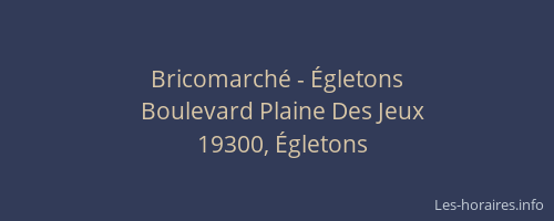 Bricomarch&eacute; - &Eacute;gletons