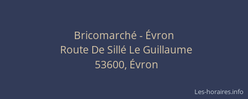 Bricomarch&eacute; - &Eacute;vron