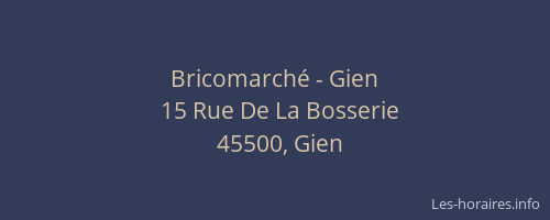 Bricomarch&eacute; - Gien