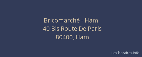 Bricomarché - Ham