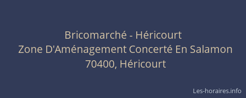 Bricomarch&eacute; - H&eacute;ricourt