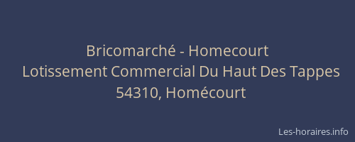 Bricomarch&eacute; - Homecourt