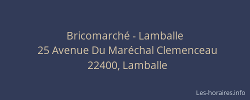 Bricomarch&eacute; - Lamballe