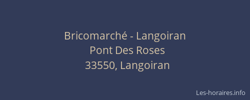 Bricomarché - Langoiran