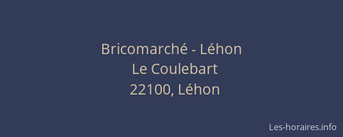 Bricomarch&eacute; - L&eacute;hon