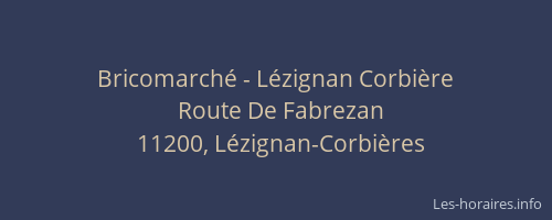 Bricomarché - Lézignan Corbière