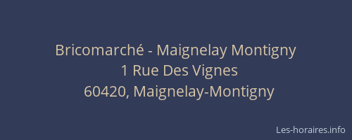 Bricomarché - Maignelay Montigny