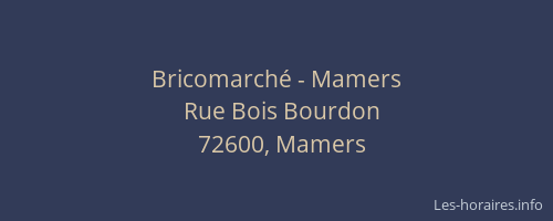 Bricomarch&eacute; - Mamers