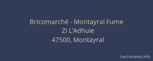 Bricomarch&eacute; - Montayral Fume