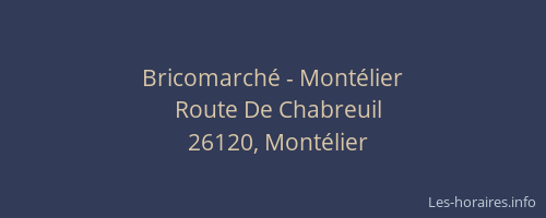 Bricomarch&eacute; - Mont&eacute;lier