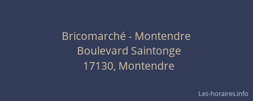 Bricomarché - Montendre
