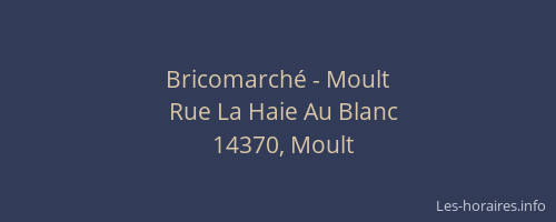 Bricomarché - Moult