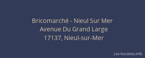 Bricomarch&eacute; - Nieul Sur Mer