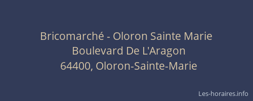 Bricomarché - Oloron Sainte Marie