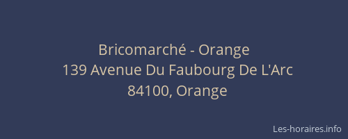 Bricomarch&eacute; - Orange
