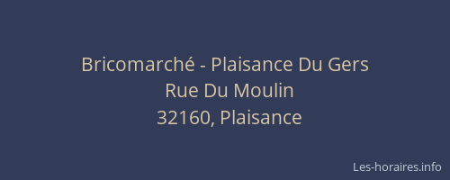 Bricomarch&eacute; - Plaisance Du Gers