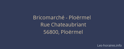 Bricomarch&eacute; - Plo&euml;rmel