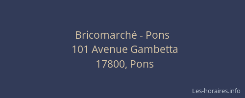 Bricomarché - Pons